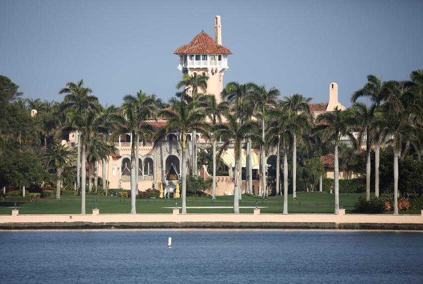 Former President Donald Trump's Mar-a-Lago resort in Palm Beach, Florida on Feb. 8, 2021.