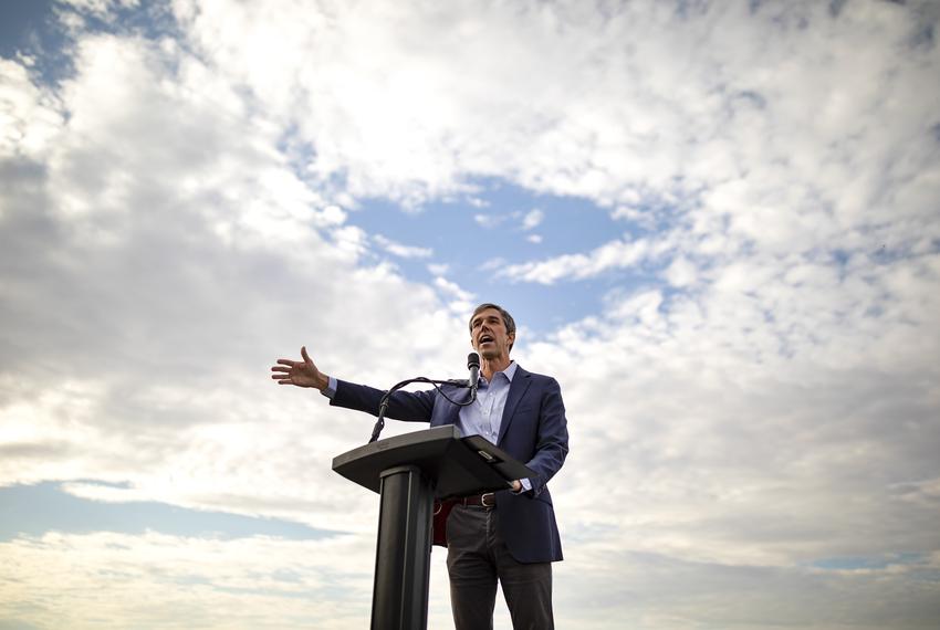 Presidential candidate Beto O'Rourke speaks to supporters at Tom Lee Park on Aug. 15, 2019, in El Paso.