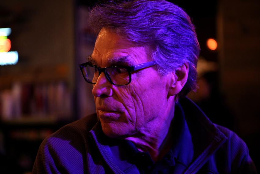 Former Gov. Rick Perry attends a Get Out the Vote Rally in support of Texas House Speaker Dade Phelan on Thursday, February 29, 2024, in Vidor, Texas. Deep fissures within the Republican Party have placed Phelan as the No. 1 enemy of Texas’ far-right conservatives.