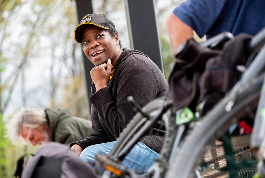 Deandra Johnson waits for the next round of Longview Transit buses to arrive, on Wednesday March 13, 2024, at Longview's multi-modal transportation center.