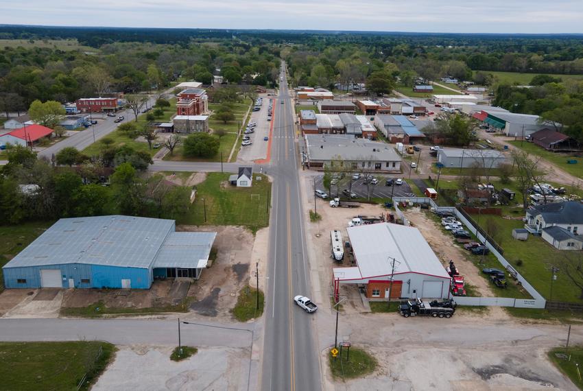 An aerial view of Groveton March 20, 2023, in Groveton, Texas.