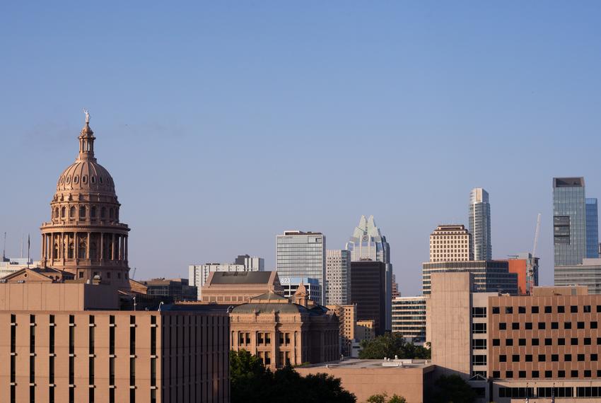 The Texas Capitol at sunrise on June 6, 2023 in Austin.