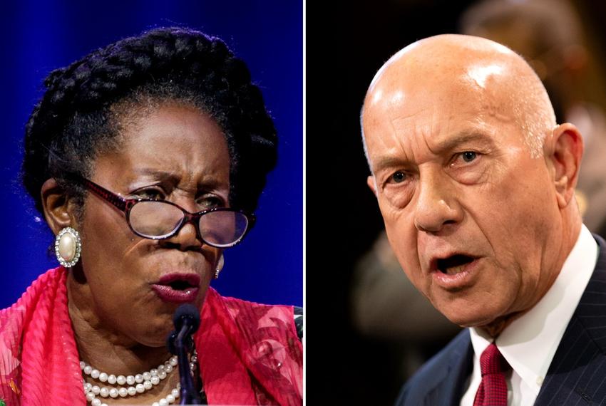 Houston mayor candidates Sheila Jackson Lee and John Whitmire