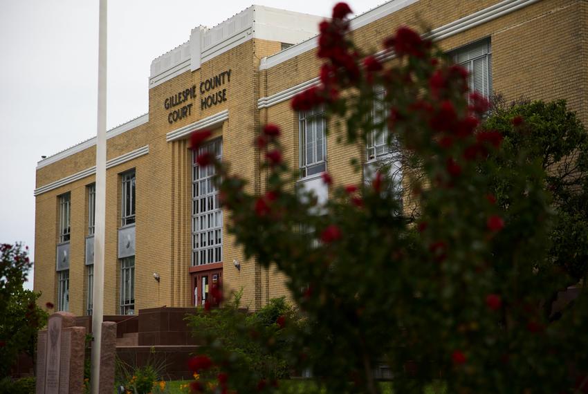 The Gillespie County Court House in Fredericksburg on Aug. 15, 2022.