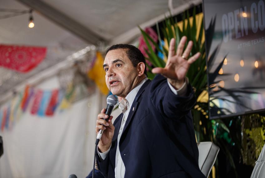 U.S. Rep. Henry Cuellar, D-Laredo, speaks at The Texas Tribune Festival in Austin on Sept. 23, 2023.