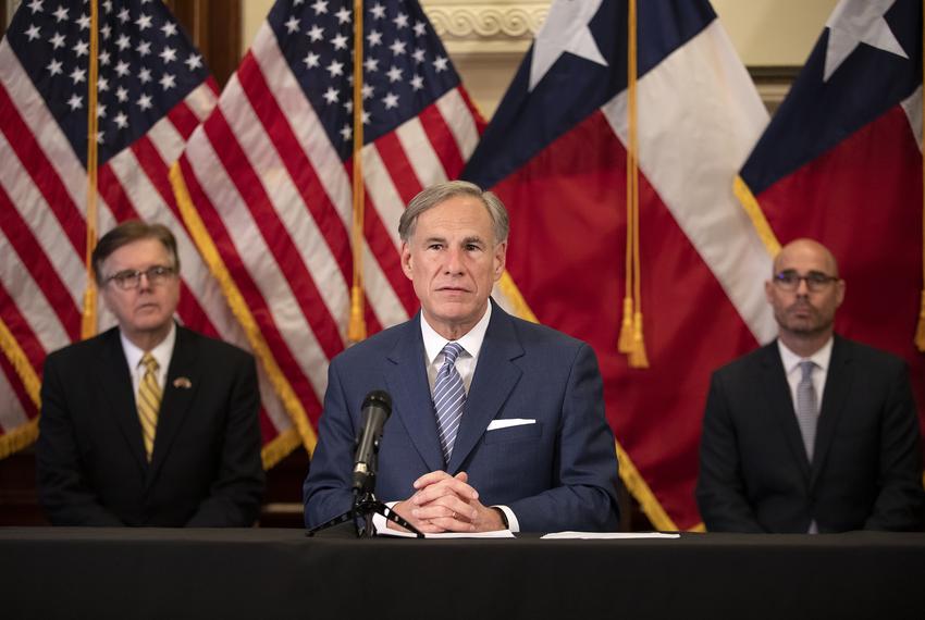 Gov. Greg Abbott announced a strike force in charge of laying steps to re-open the Texas economy at a press conference in the capitol on April 17, 2020.