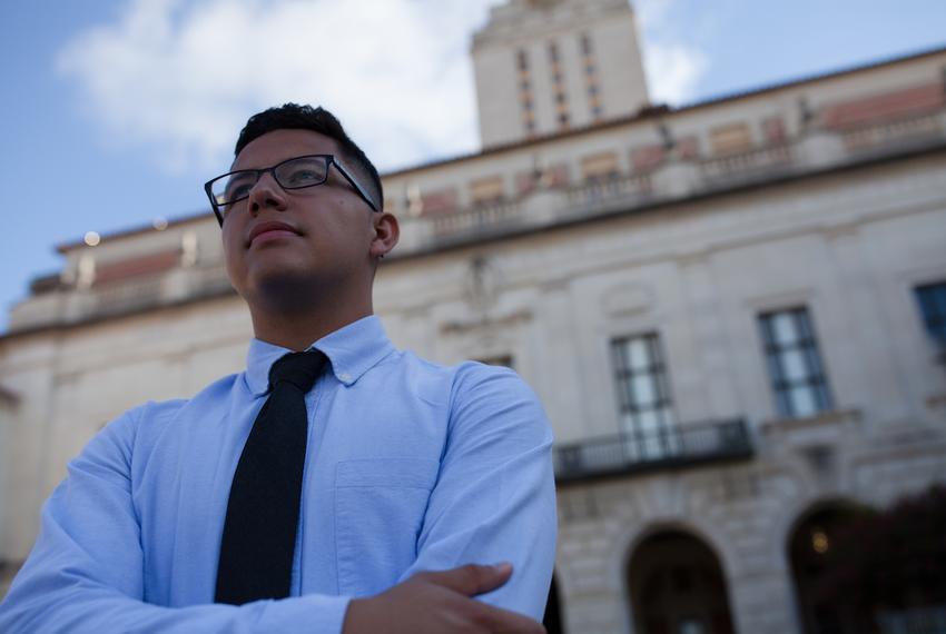 Sam Cervantes, an undocumented immigrant out of Houston, pays in-state tuition at The University of Texas at Austin.