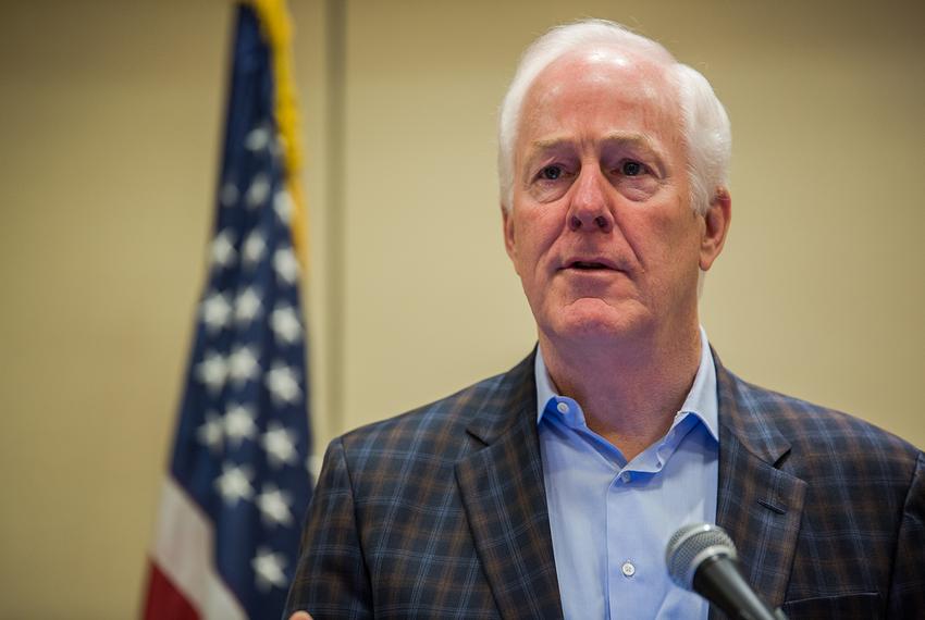 U.S. Sen. John Cornyn, R-Texas, speaks at the Texas State Rifle Association general meeting in Round Rock on Feb. 25, 2017.