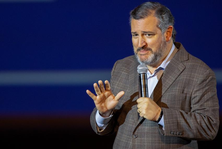 U.S. Sen. Ted Cruz, R-Texas, speaks on Nov. 1, 2022, at a rally in support of Oklahoma Gov. Kevin Stitt's reelection at Crossroads Church in Oklahoma City, Oklahoma.