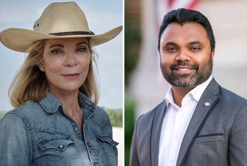 Texas Republican Party Chair candidates Dana Myers, left, and Abraham George.