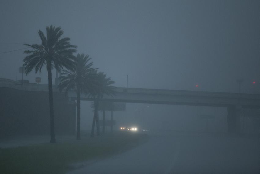 Highway 225 in Deer Park along the Houston Ship channel during a heavy downpour from Hurricane Harvey on Saturday Aug. 26, 2017. Deer Park is in U.S. Congressional District 36.