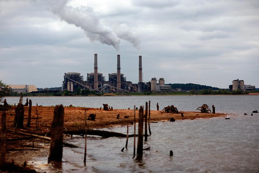 Steam rises from the stacks at the Martin Lake Coal-Fired Power Plant in Tatum on March 30, 2011.