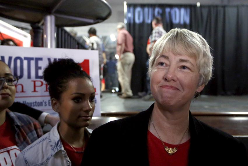 Houston Mayor Annise Parker after the Houston Unites election watch party for Proposition 1 on Nov. 3, 2015. Parker, who supported the proposition, said after voters rejected it: “Unfortunately, I fear that this will have stained Houston’s reputation as a tolerant, welcoming, global city."