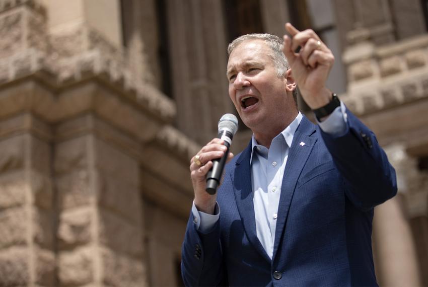 Michael Quinn Sullivan of Empower Texans speaks at a conservative grassroots rally for property tax relief and reform at the Texas Capitol on Tuesday, April 16, 2019.