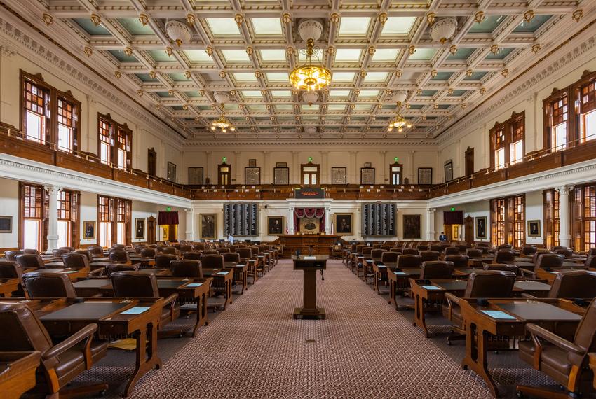 An empty House chamber, prior the start of the special session on Thursday, July 8, 2021.