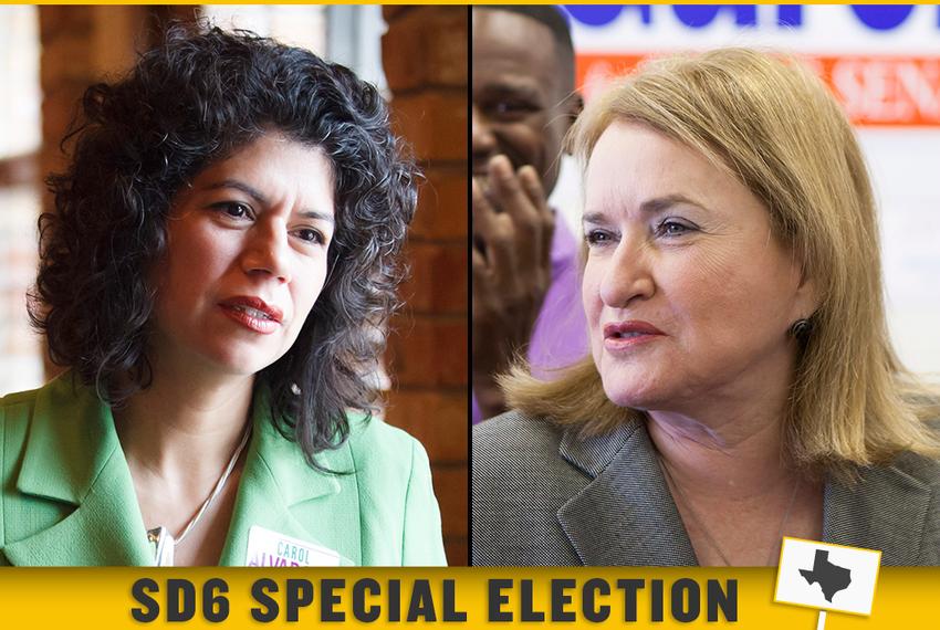 State Rep. Carol Alvarado (left), D-Houston, and Former Harris County Commissioner Sylvia Garcia are among the eight candidates vying to replace the late Sen. Mario Gallegos.