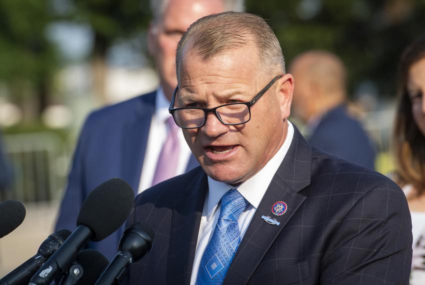 U.S. Rep. Troy Nehls, R-Richmond, offers remarks during a press conference outside the U.S. Capitol on July 27, 2021, in Washington, D.C.