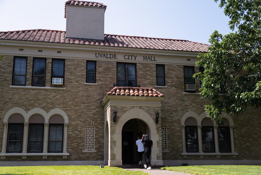 Uvalde Special City Council meeting at City Hall on June 7, 2022.